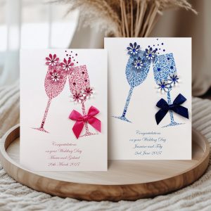 Handmade Personalised Wedding Toast Card