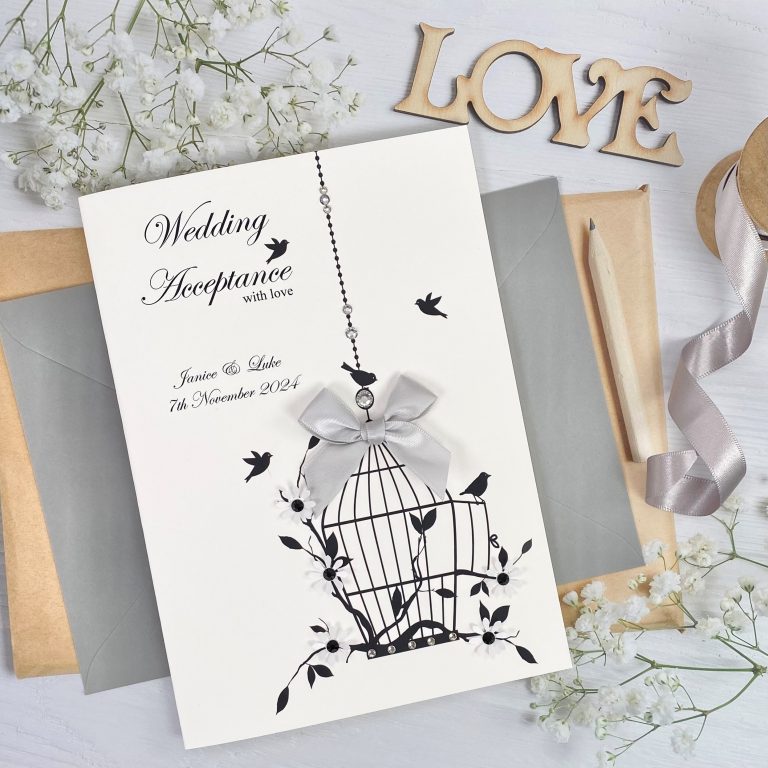 Handmade Wedding Acceptance Card