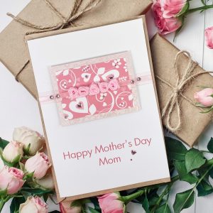 Luxury Handmade Mother's Day Card Pink Roses Card