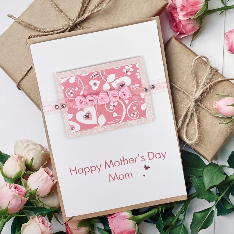 Luxury Handmade Mother’s Day Card ‘Roses’