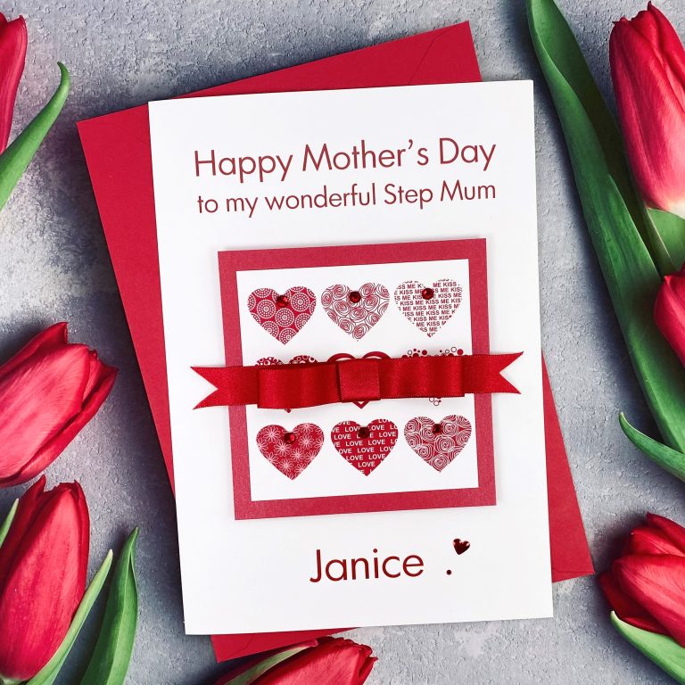 Luxury Handmade Mother’s Day Card ‘Hearts’