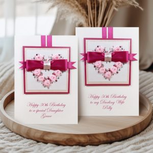 Luxury Satin Roses Birthday Card