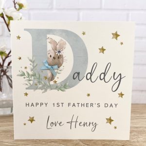 1st Father's Day Blue Daddy Card