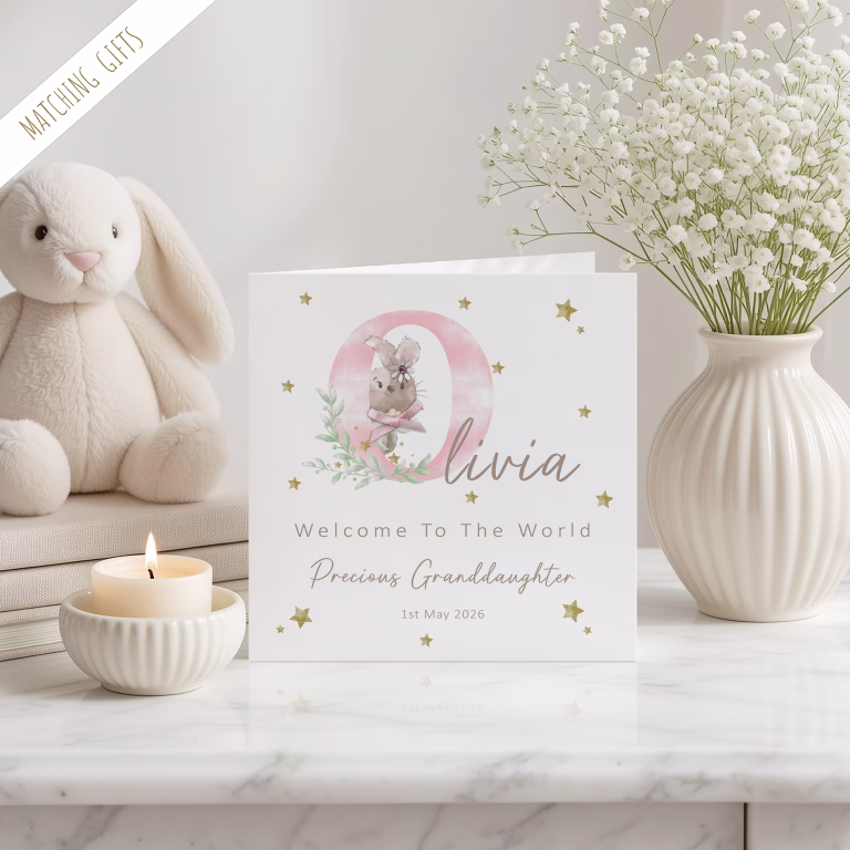 Handmade New Baby Card ‘Bunny’