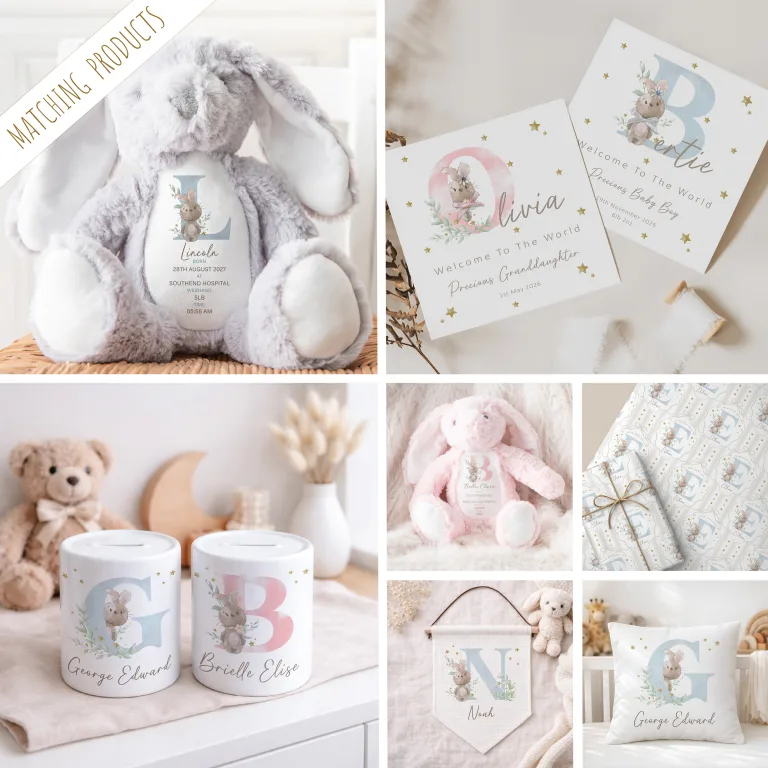 Personalised Baby Soft Toy Rabbit