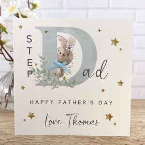 Father's Day Blue Step Dad Card