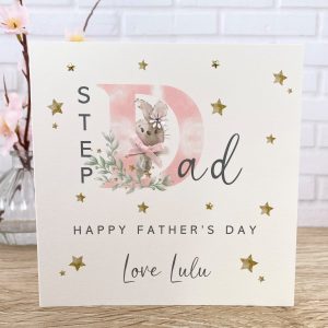 Father's Day Pink Step Dad Card