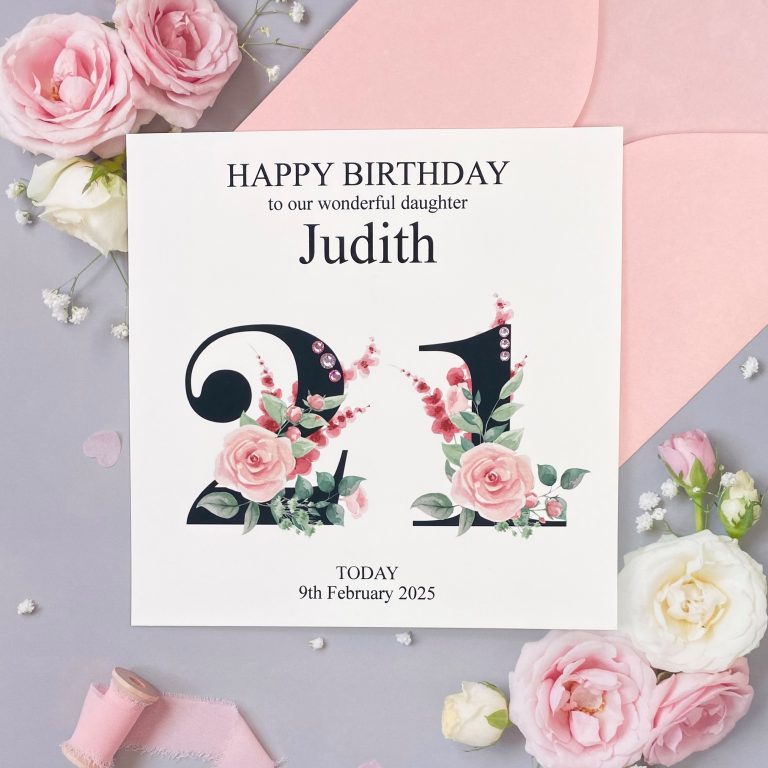 Handmade Birthday Card ‘Floral Age’