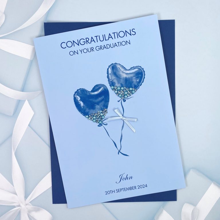 Handmade Graduation Card ‘Balloons’
