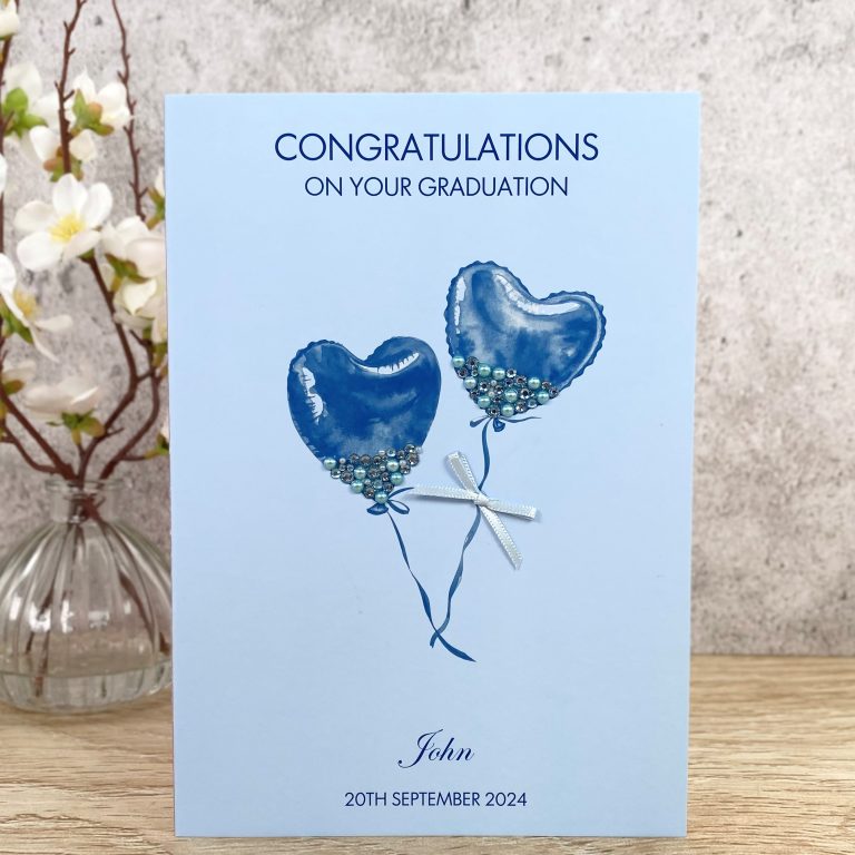Handmade Graduation Card ‘Balloons’