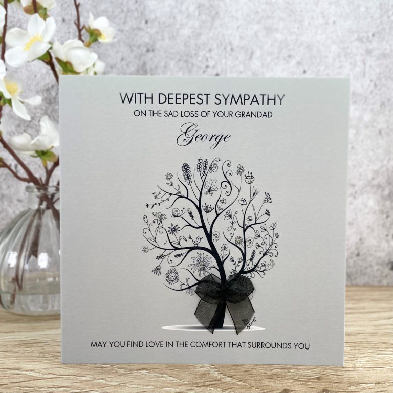 Handmade Sympathy Card ‘Floral Tree’