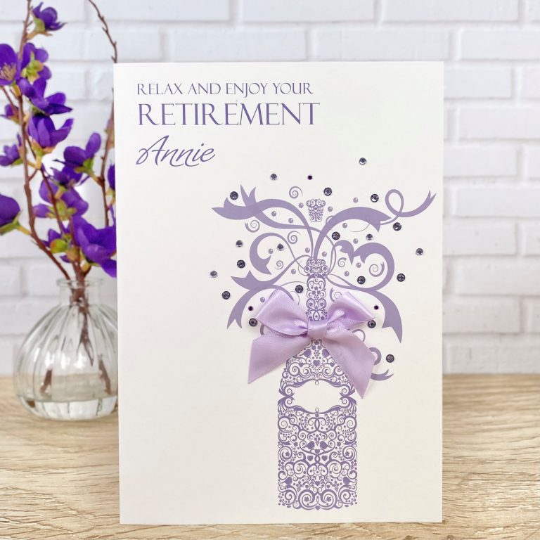 Handmade Retirement Card ‘Champagne’