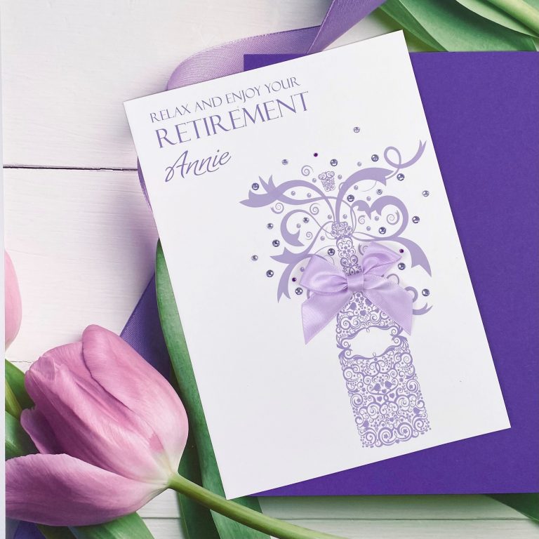 Handmade Retirement Card ‘Champagne’