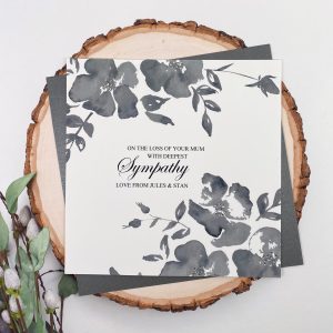 Handmade Sympathy Card Wild Roses