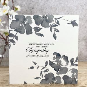 Handmade Sympathy Card Wild Roses Square Card