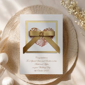 Luxury Wedding Heart Card