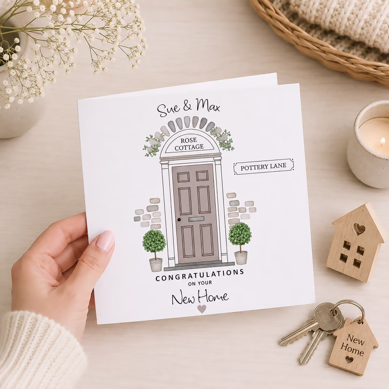 Personalised New Home Front Door Card