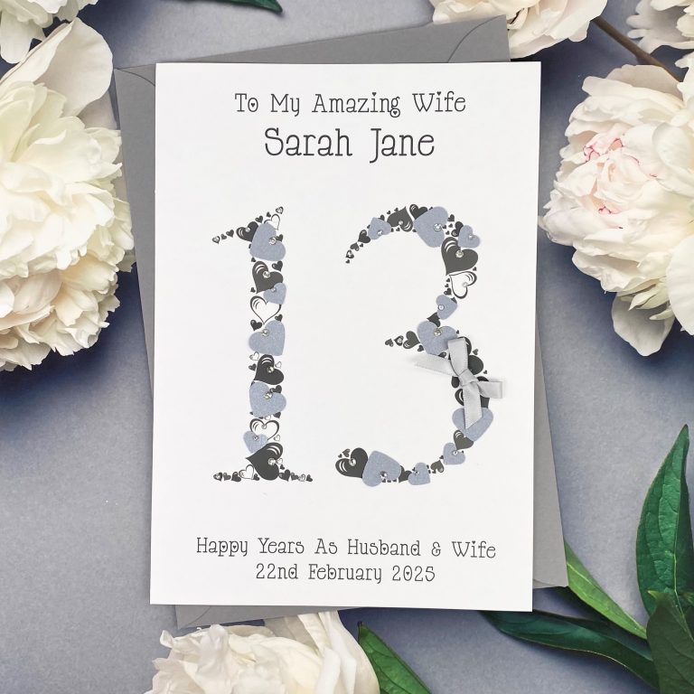 Handmade Wedding Anniversary Card ‘Any Year’