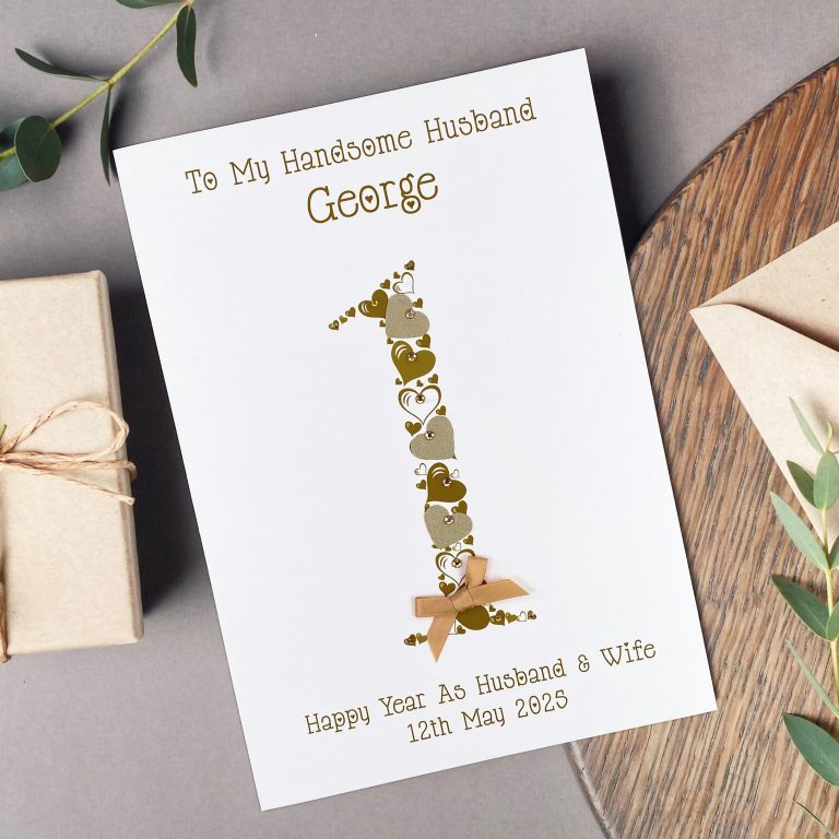 Handmade Wedding Anniversary Card ‘Any Year’