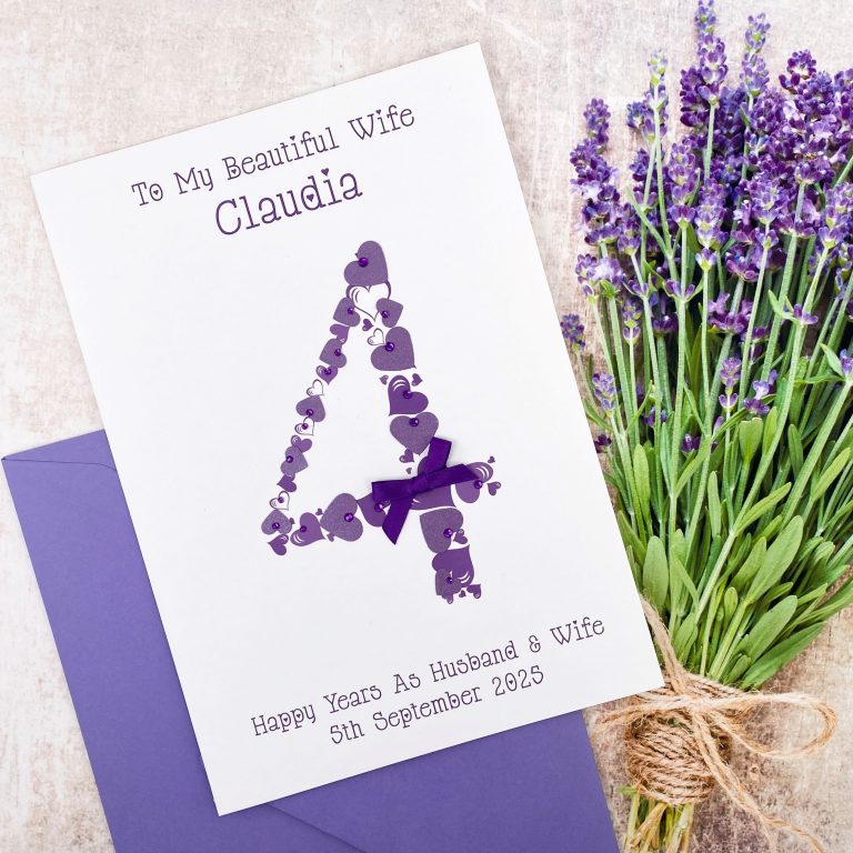 Handmade Wedding Anniversary Card ‘Any Year’