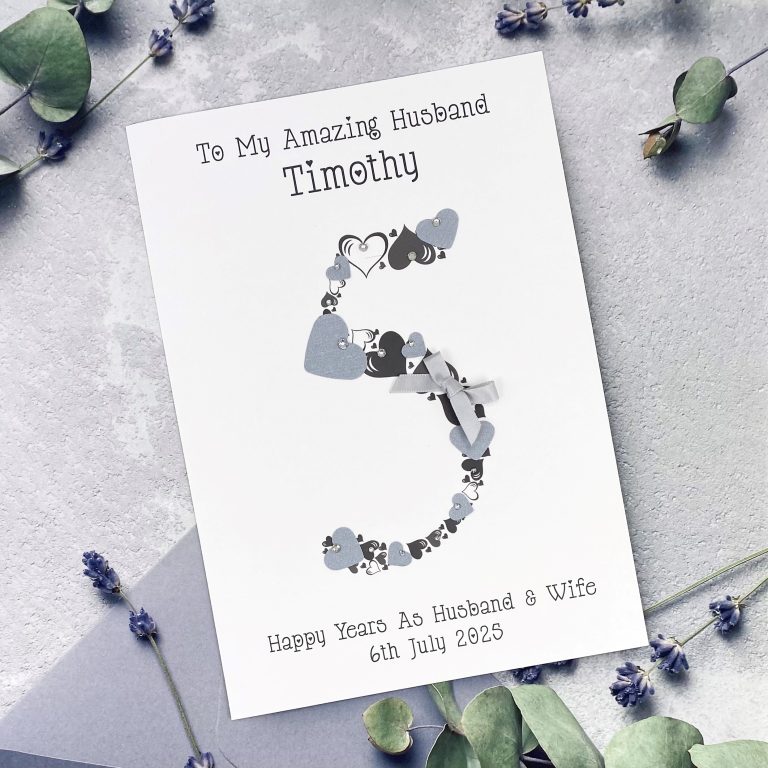 Handmade Wedding Anniversary Card ‘Any Year’