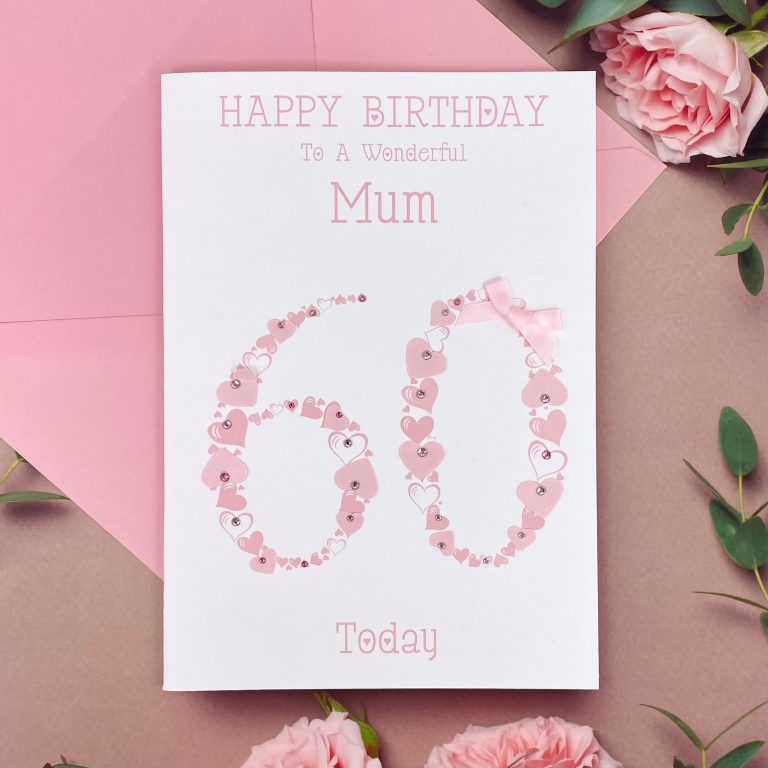 Handmade Birthday Card ‘Heart Numbers’
