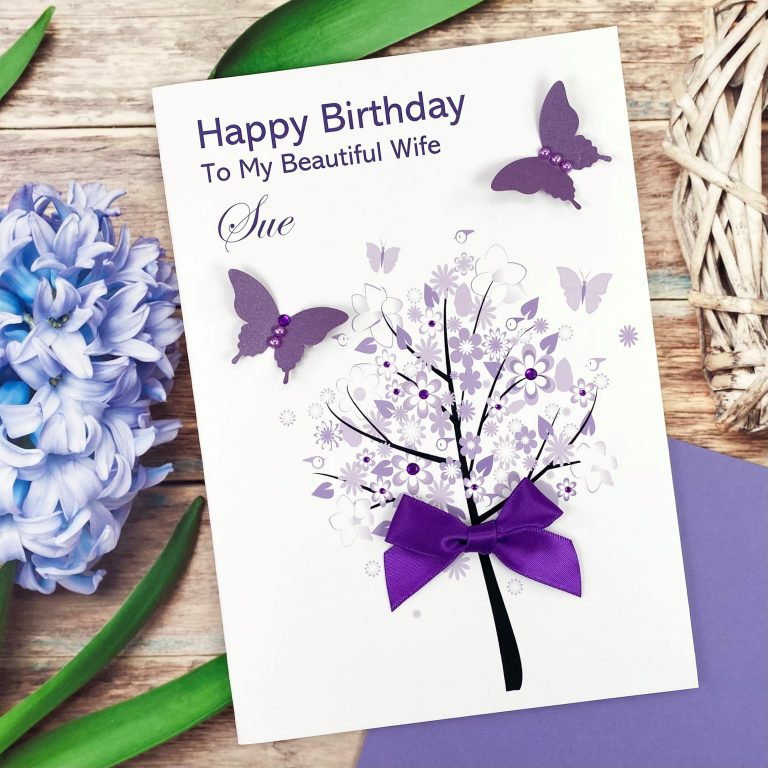 Handmade Birthday Card ‘Flower Tree’