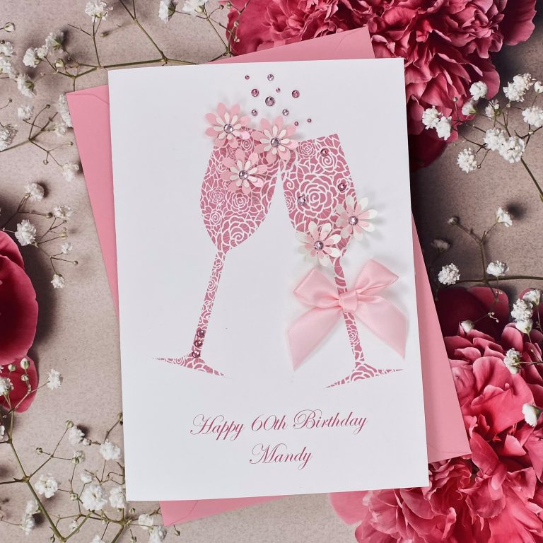 Handmade Birthday Card ‘Champagne Toast’