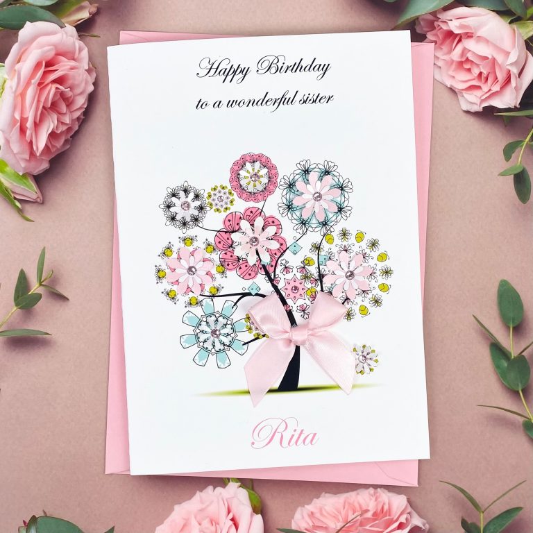 Handmade Birthday Card ‘Flower Tree’