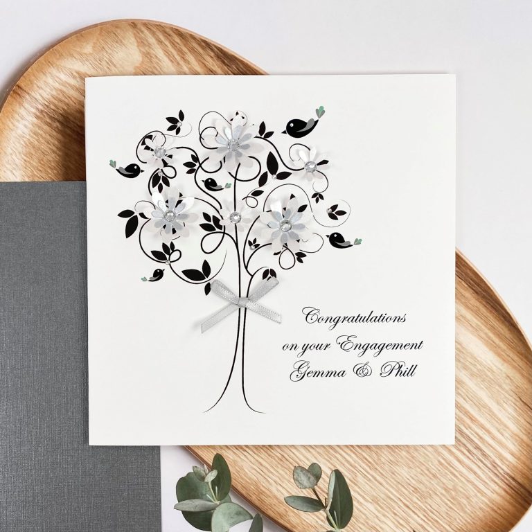 Handmade Personalised Engagement Card ‘Love Bird’
