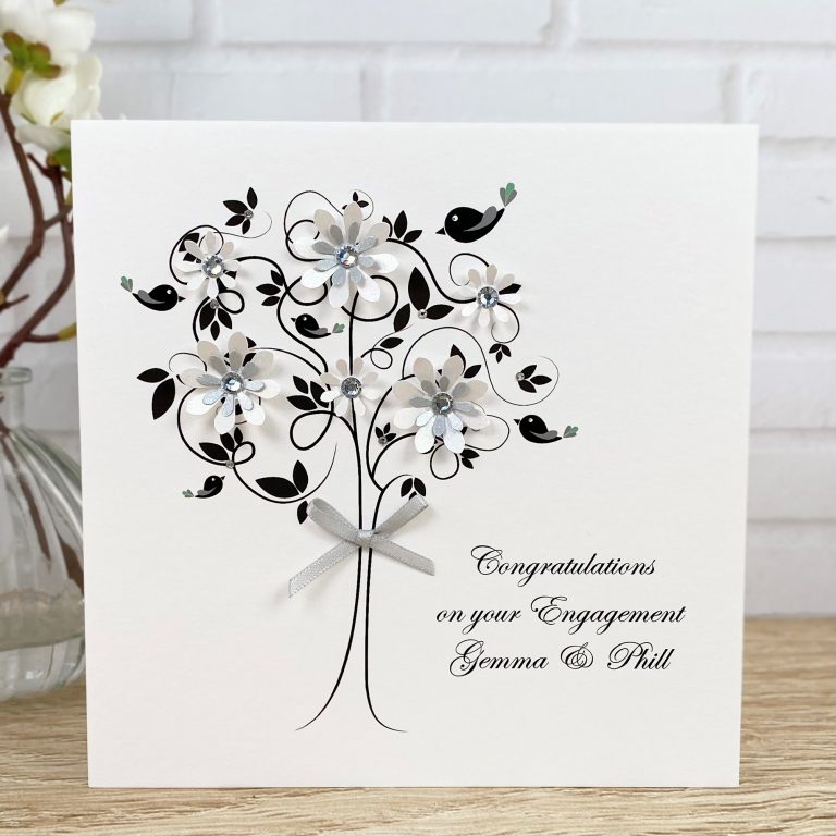 Handmade Personalised Engagement Card ‘Love Bird’
