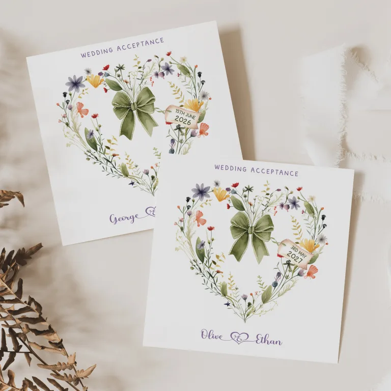 Personalised Wedding Acceptance Card