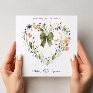 Personalised Wedding Acceptance Card