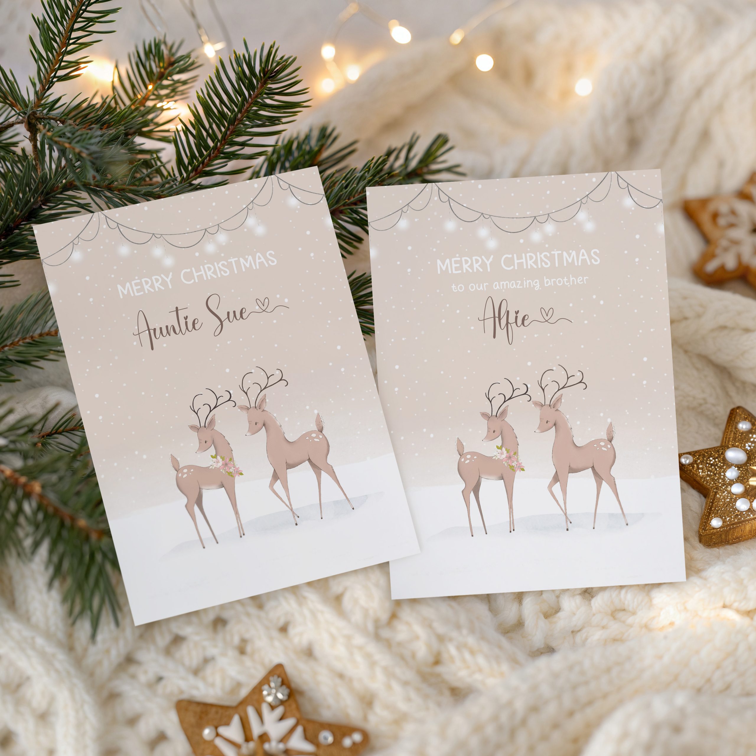 Reindeer Christmas Card