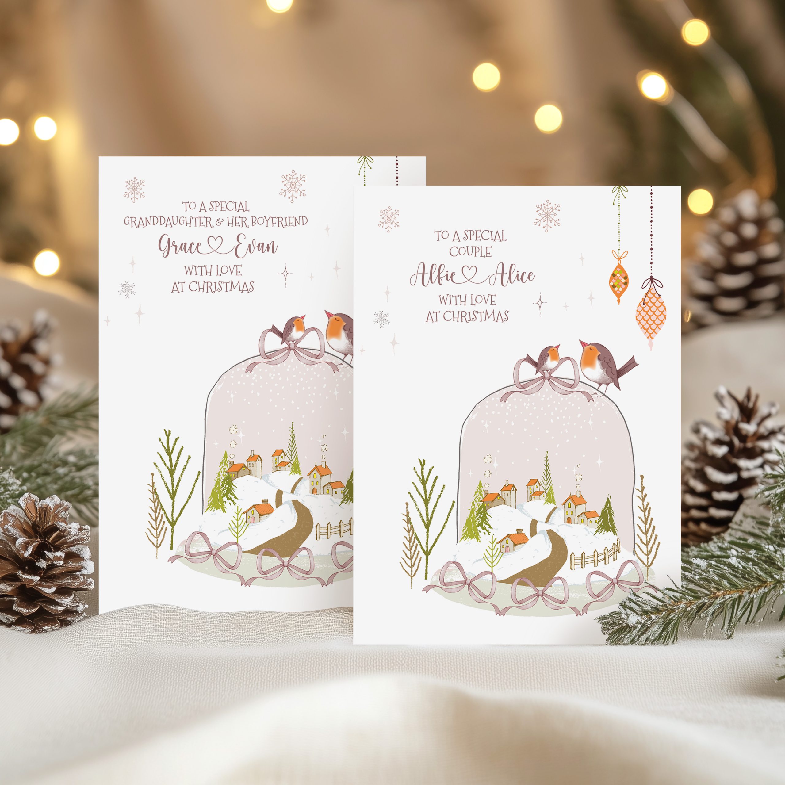 Personalised Snowglobe Christmas Card