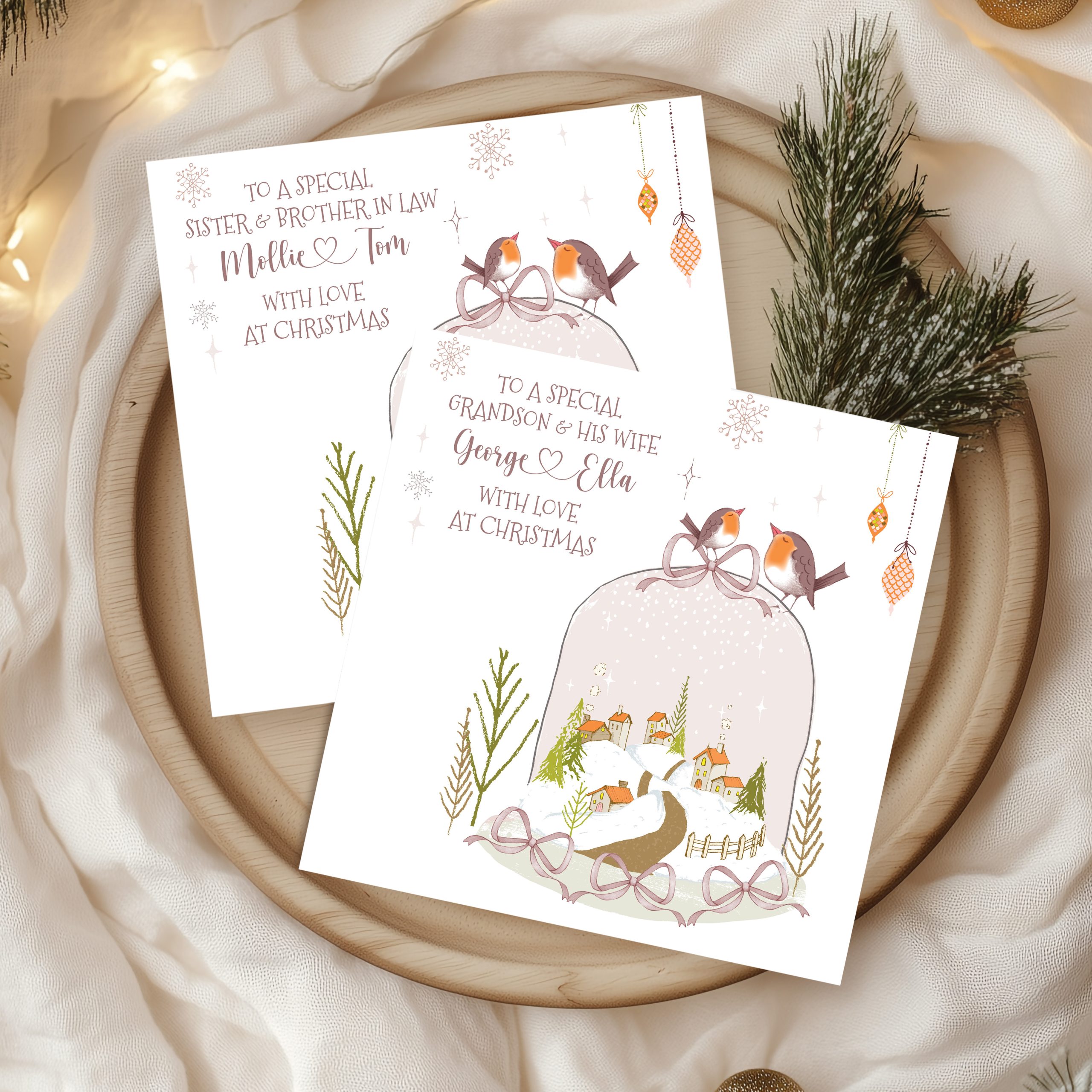 Personalised Snowglobe Christmas Card