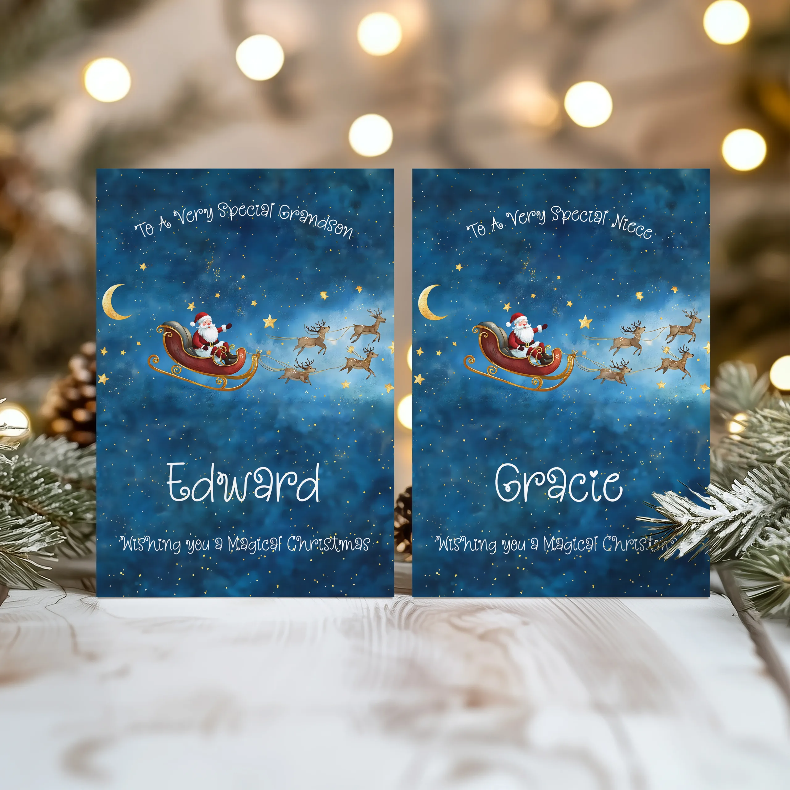 Christmas Santa Sleigh Card