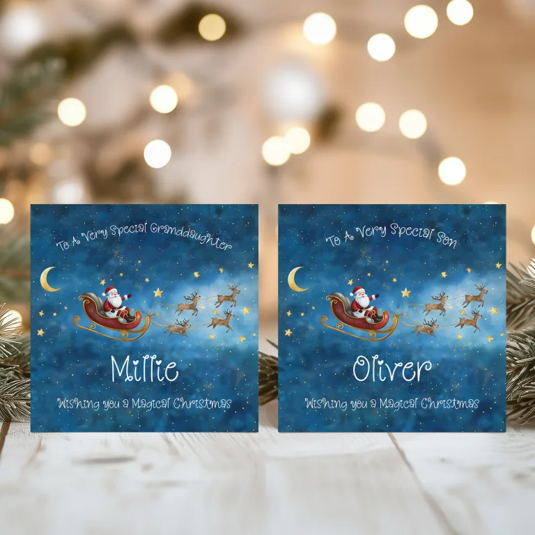 Handmade Christmas Card ‘Santa Sleigh’
