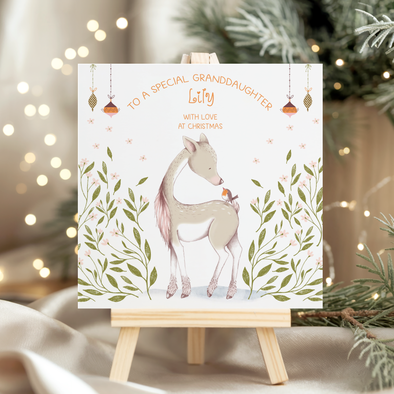 Handmade Christmas Card ‘Festive Deer’