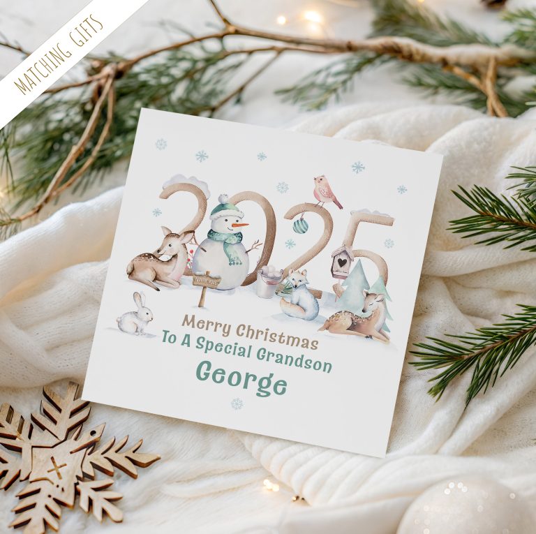 Personalised Christmas Card ‘2025 Snowman’