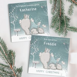 Personalised Polar Bear Christmas Card
