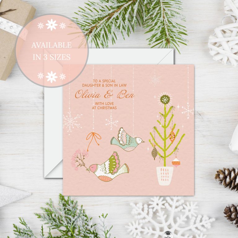 Handmade Christmas Card ‘Ornate Doves’