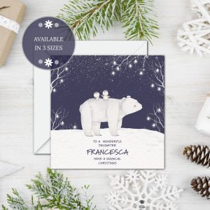 Christmas Polar Bear and Penguins