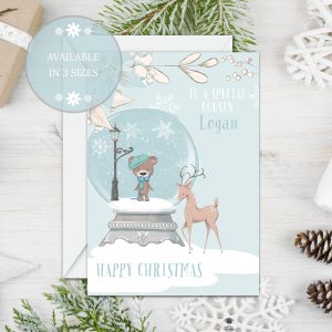 Christmas Snow Globe Blue