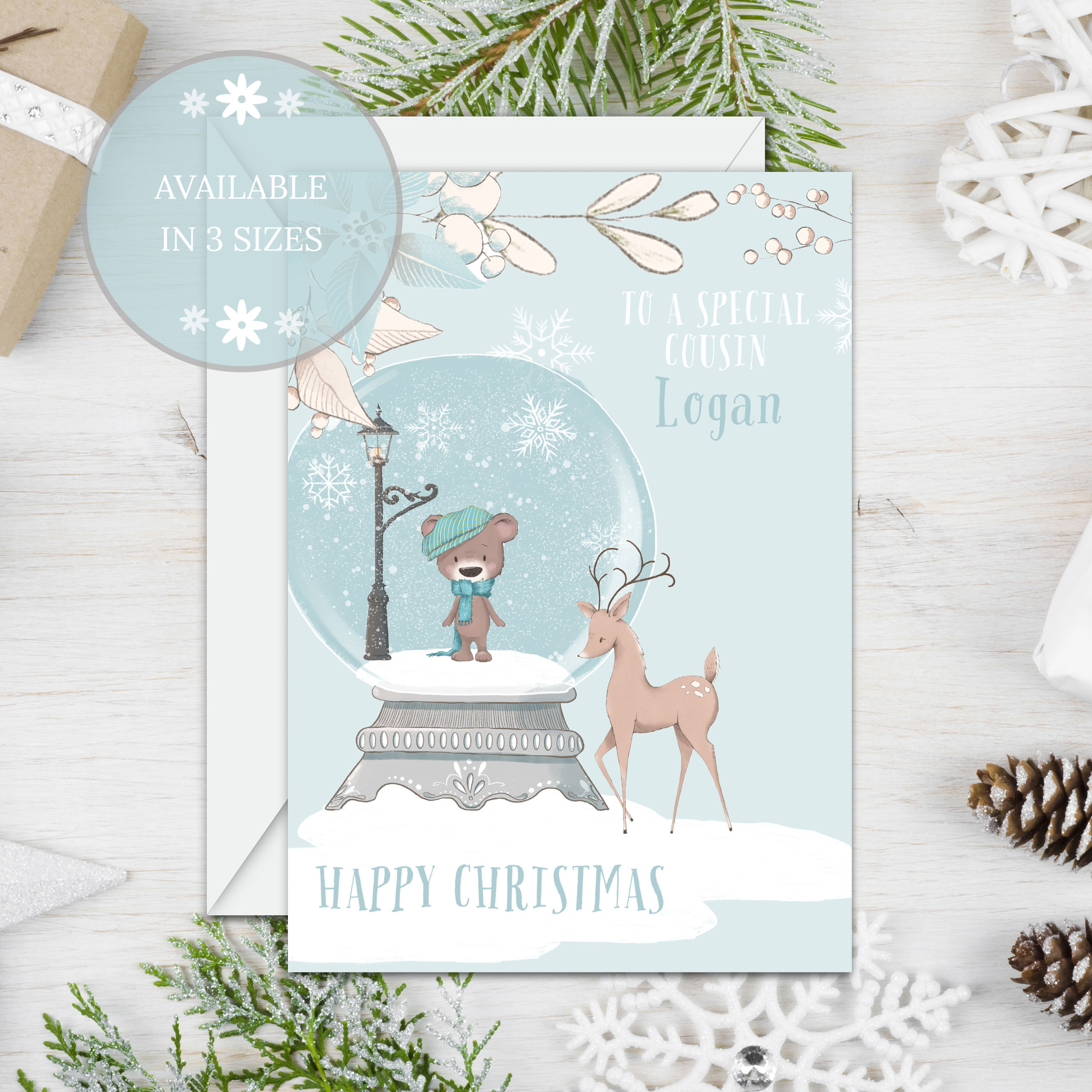 Christmas Snow Globe Blue