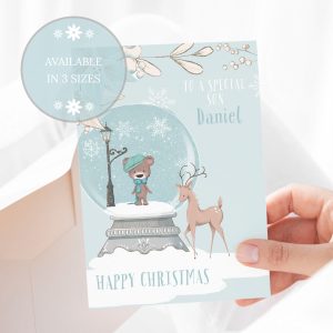 Christmas Snow Globe Blue