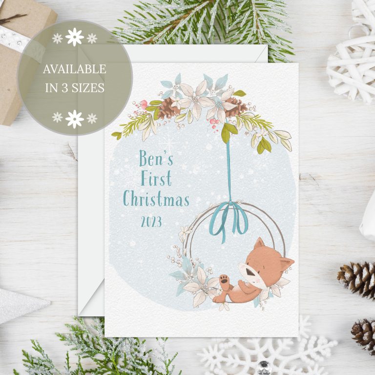 Personalised Christmas Card ‘Babies First Christmas’