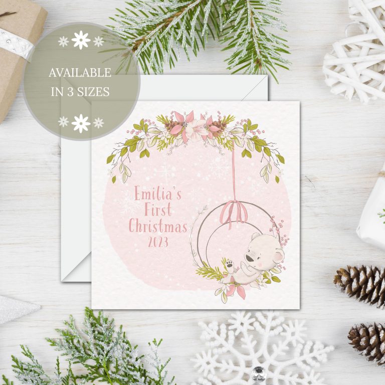 Personalised Christmas Card ‘Babies First Christmas’