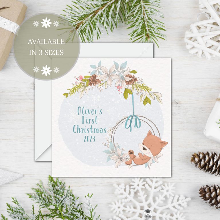 Personalised Christmas Card ‘Babies First Christmas’