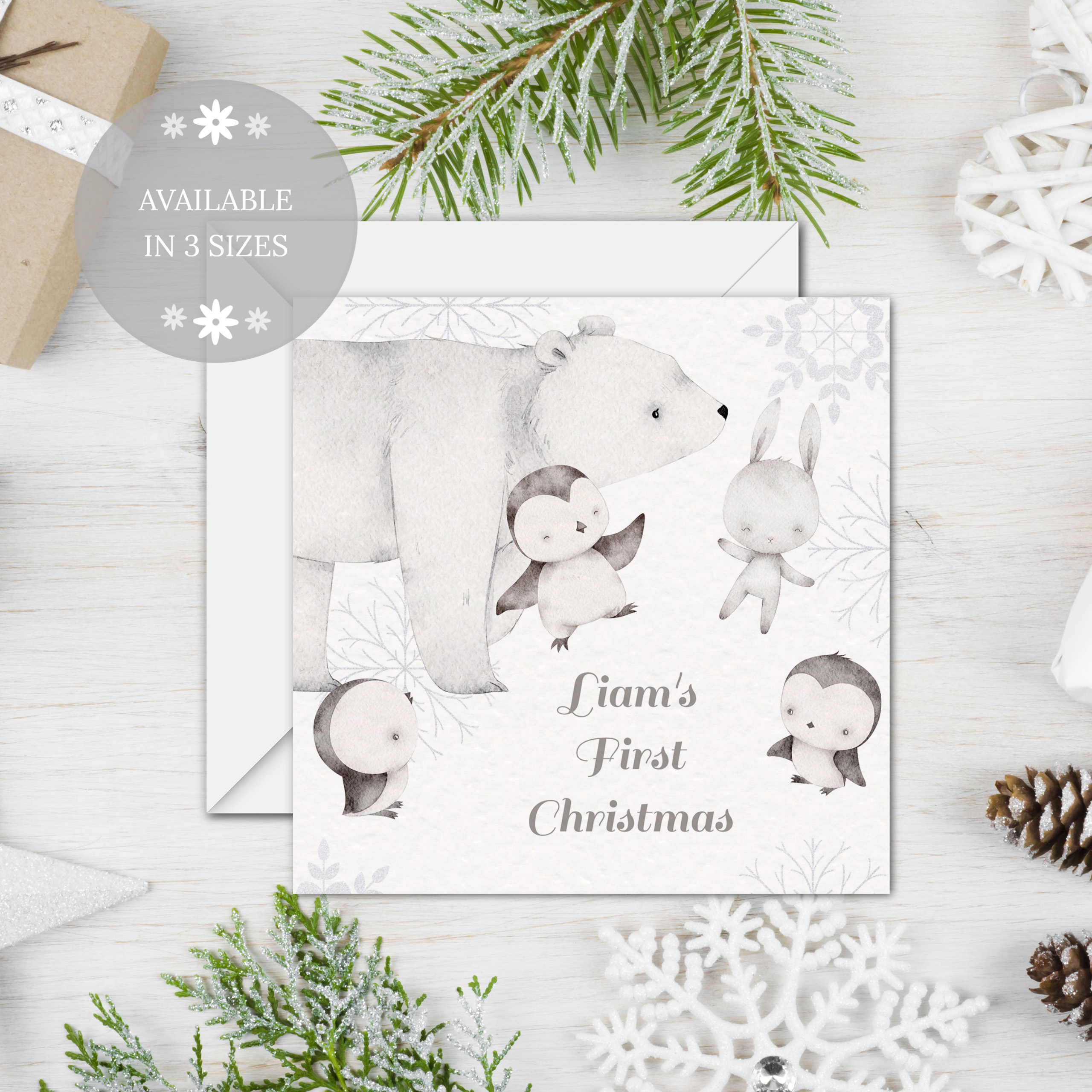 First Christmas Snow Animals